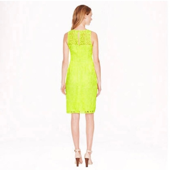 J. Crew Lace Sheath Dress Yellow Sleeveless NWT - Picture 4 of 13